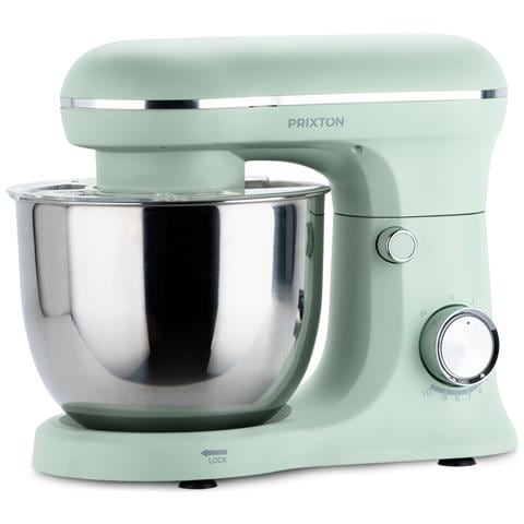 Planetaria Impastatrice Kr250 Per Pasticceria, Potenza 1500 W, 10 Velocità, Ciotola Acciaio Inox Da 5 Litri, 3 Accessori, Coperchio Trasparente, Colore Verde Mint Opaco - Foto 2