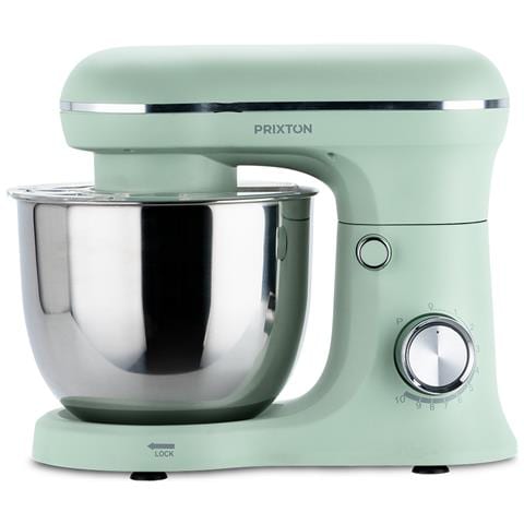 Planetaria Impastatrice Kr250 Per Pasticceria, Potenza 1500 W, 10 Velocità, Ciotola Acciaio Inox Da 5 Litri, 3 Accessori, Coperchio Trasparente, Colore Verde Mint Opaco - Foto 1