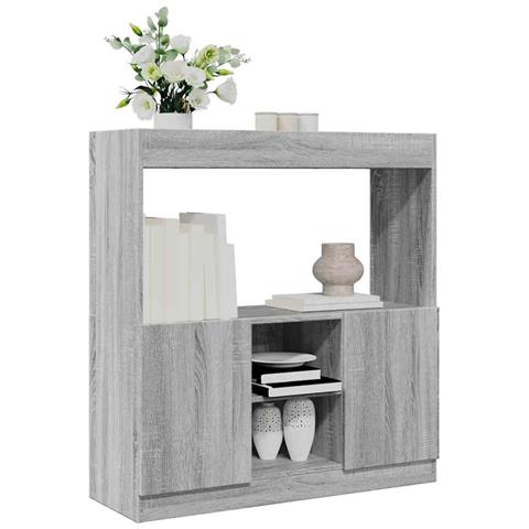 Credenza Grigio Sonoma 92x33x100 Cm In Legno Multistrato - Foto 1
