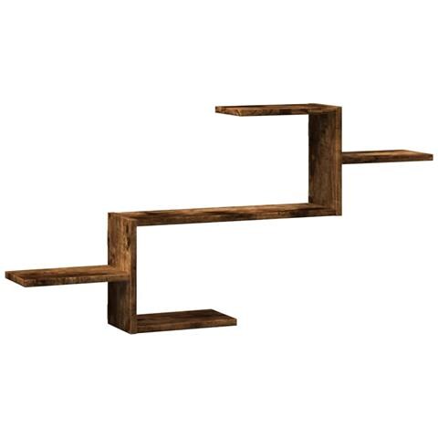 Scaffale A Muro Rovere Fumo 104x15x49 Cm In Truciolato - Foto 2