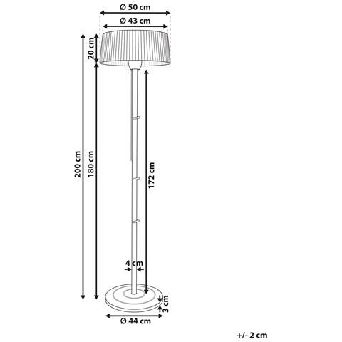 Riscaldatore A Infrarossi Da Patio A Piantana Varazze 1500 W Grigio - Foto 2