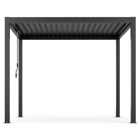 Mahoney - Pergola Bioclimatica In Alluminio 3x4 Con Doppia Lamella A Movimentazione Manuale - Foto 2