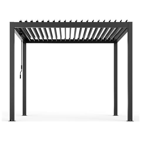 Mahoney - Pergola Bioclimatica In Alluminio 3x4 Con Doppia Lamella A Movimentazione Manuale - Foto 3