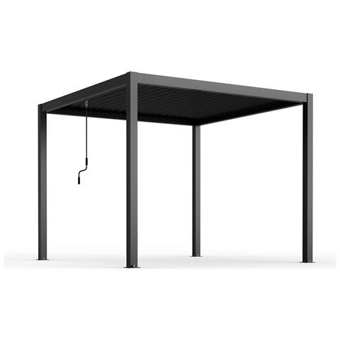 Mahoney - Pergola Bioclimatica In Alluminio 3x4 Con Doppia Lamella A Movimentazione Manuale - Foto 1