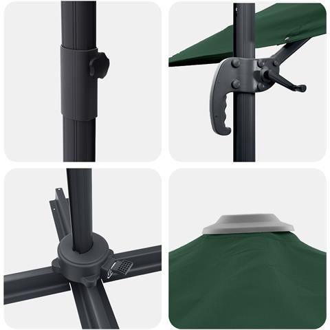 Ombrello a braccio laterale verde Verde - Foto 9