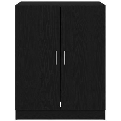 Mobile per lavatrice 2 pcs Rovere nero 70.5 x 71.5 x 181.5 cm - Foto 9