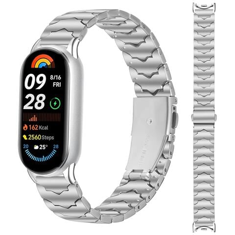 Cinturino Batman In Acciaio Inossidabile Compatibile Con Xiaomi Mi Band 8/9/10 - Argento - Foto 2