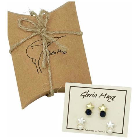 Confezione Di Mini Orecchini A Stella Con Pallina In Argento E Oro Da 10µ - Foto 2