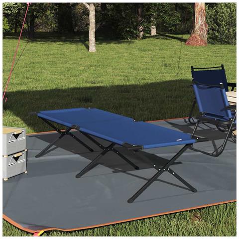 Letto da campeggio pieghevole Blu Tessuto Oxford - Foto 2