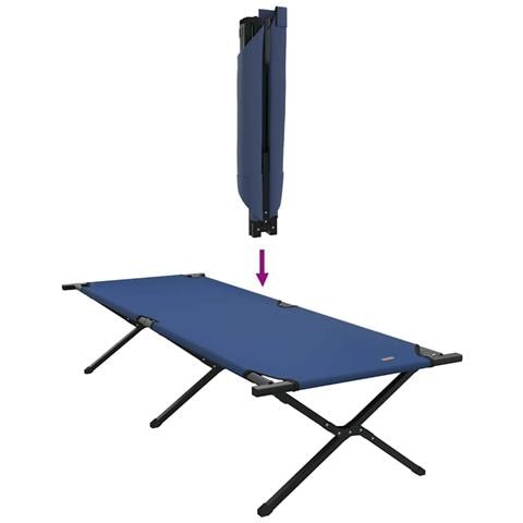 Letto da campeggio pieghevole Blu Tessuto Oxford - Foto 9