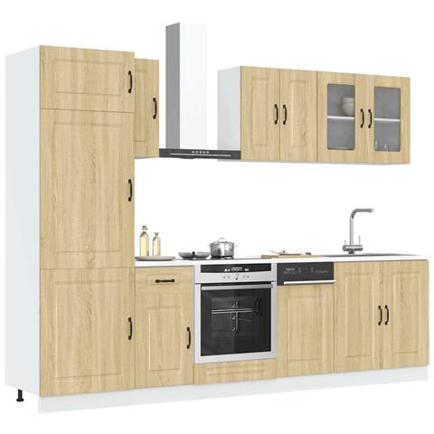 Set Mobili da Cucina 8 pz Kalmar Rovere Sonoma in Truciolato - Foto 2