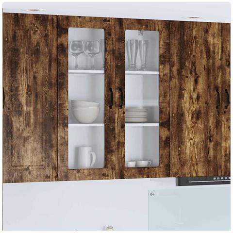 Pensile cucina Rovere fumé 80 x 31 x 100 cm Legno multistrato - Foto 2