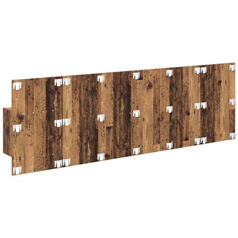 Testata con Comodino 3 pcs Legno vecchio Legno multistrato - Foto 9