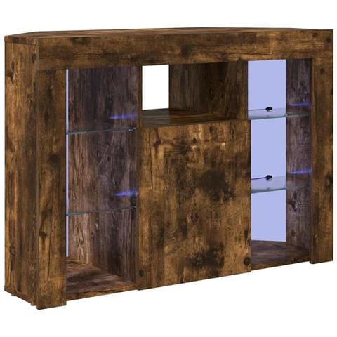 Mobile TV LED Angolare Rovere fumé 105 x 40 x 68 cm - Foto 1