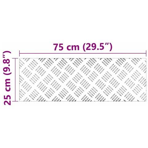 Dischi Quadrati 4 pcs Argento 75 x 25 cm Alluminio - Foto 8