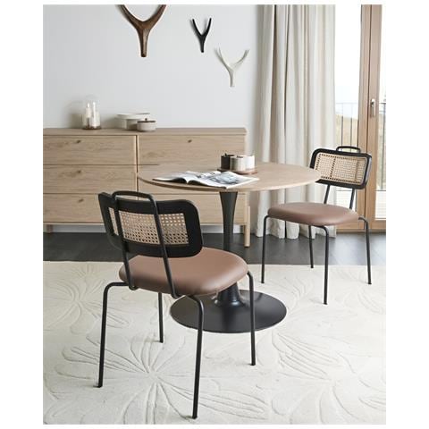 Set Di 2 Sedie Da Pranzo Adel Marrone - Foto 1