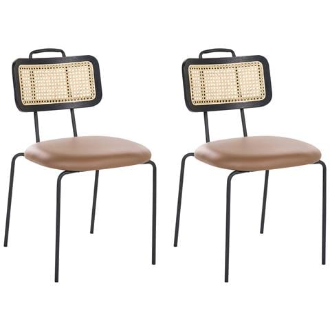 Set Di 2 Sedie Da Pranzo Adel Marrone - Foto 2