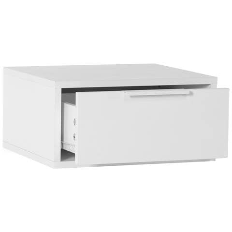 Set Di 2 Comodini Sospes Auri 1 Cassetti Colore Bianco - Foto 2