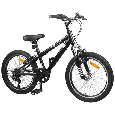 Kids Mountain Bike 20 Pollici 6-Speed per 5-8 anni Nero - Foto 2