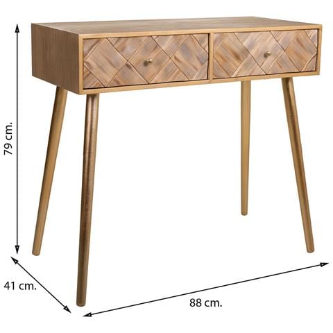 Mobile Da Ingresso In Legno Marrone 88x41x79h - Foto 7