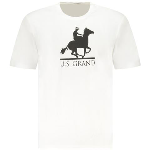 T-shirt bianca da uomo US LARGE a maniche corte - Colore: Bianco, Taglia: L - Foto 1
