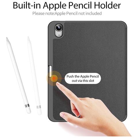 Cover per iPad (2025) / 10.9 (2022) - Pelle /PU, Nero, Auto Wake /Sleep - Foto 4
