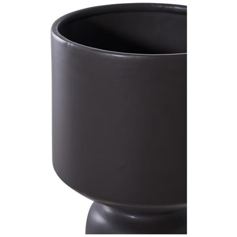 Portavaso In Ceramica Nera Vikasa Home Ø15x23,5 Cm - Foto 2
