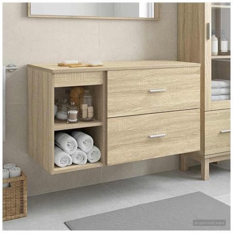 Set di mobili per il bagno 2 pcs Rovere Sonoma - Foto 8