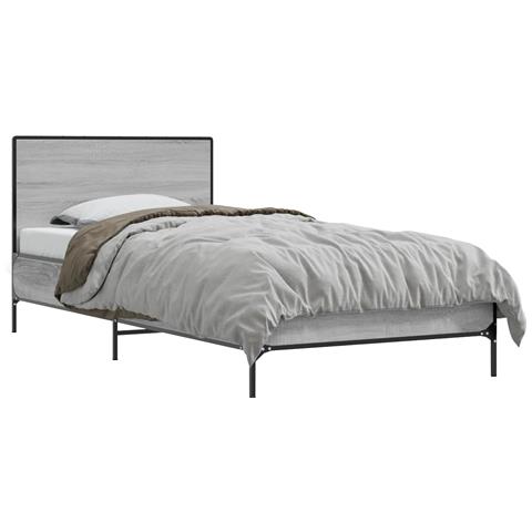 Struttura letto con testata Sonoma grigio 80 x 200 cm - Foto 1