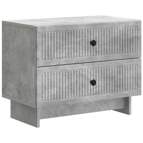 Armadio da Notte Grigio Cemento 62 x 34,5 x 47,5 cm - Foto 1