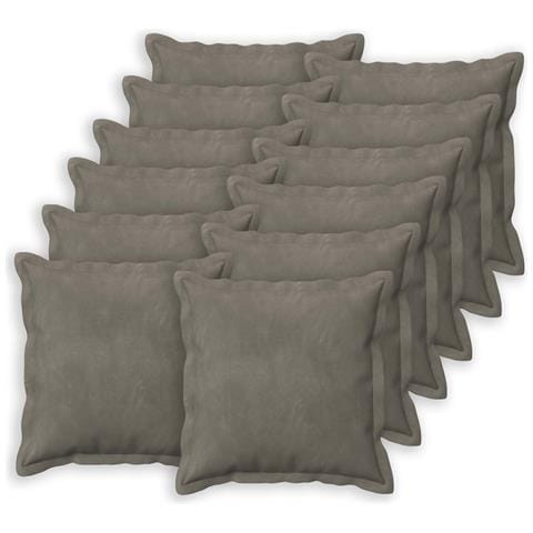 Cuscino con cuscino HOUTEN 12 pz Grigio Chiaro Velluto - Foto 1