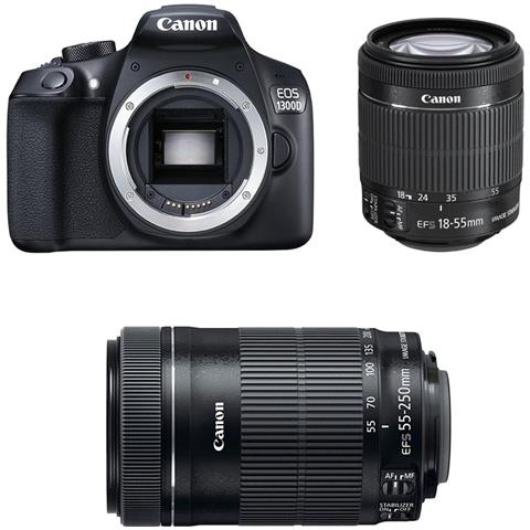 Eos 1300d + 18-55 Is Stm + 55-250 Is Stm Garanti 3 Ans - Foto 1