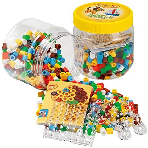 Beads & Pegboards In Tub Maxi 400 Perline E Forcellini In Vasca, Colore: Giallo, Multicolore, Taglia Unica, 10.8790 - Foto 2