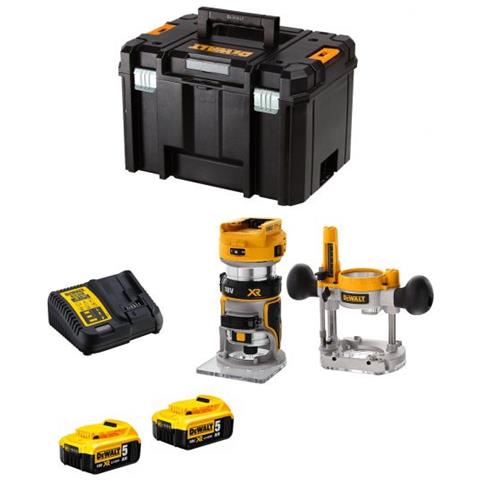 Dcw 604 P2 Fresatrice Combinata 18v 55mm In Valigetta Tstak + 2x Batterie 5,0 + Caricabatterieâ - Foto 2