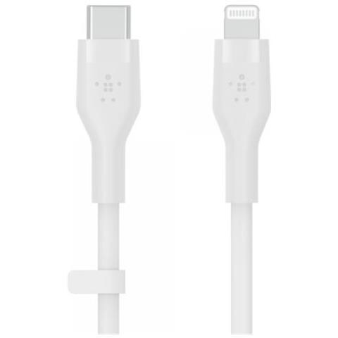 CAVO IN SILICONE DA USB-C A LIGHTNING 3M - BIANCO - Foto 1
