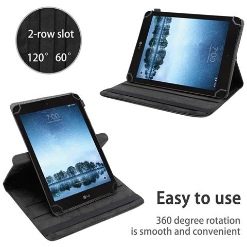 Cadorabo Custodia Per Tablet Compatibile Con Lg G Pad F2 (8.0 Zoll) In Nero - Coperchio Protettivo A 360 Gradi Fatto Di Finta Pelle Con Funzione Di Stand E Banda Elastica - Foto 2