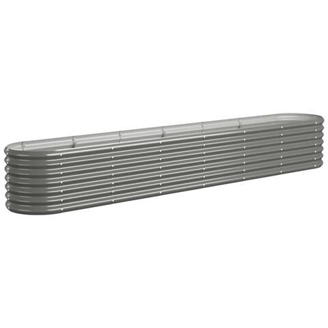 Letto Giardino Acciaio Verniciato a Polvere 224x40x36 cm Grigio - Foto 1