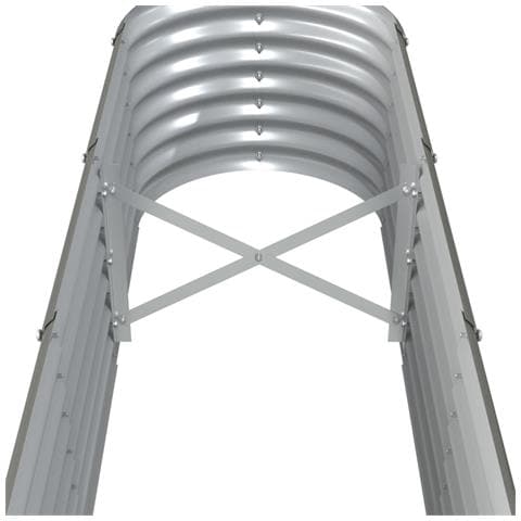 Letto Giardino Acciaio Verniciato a Polvere 224x40x36 cm Grigio - Foto 5