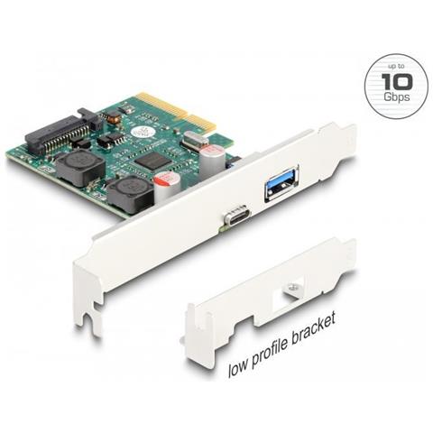 Delock Scheda Pci Express X4 Su 1 X Presa Usb Esterna Di Tipo C Da 10 Gbps - Foto 2