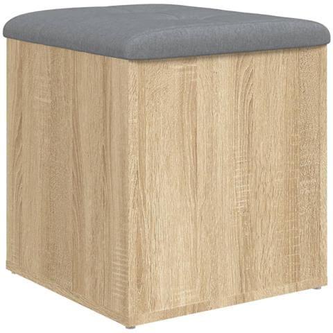 Panca Portaoggetti Rovere Sonoma 42x42x45 Cm Legno Multistrato - Foto 2