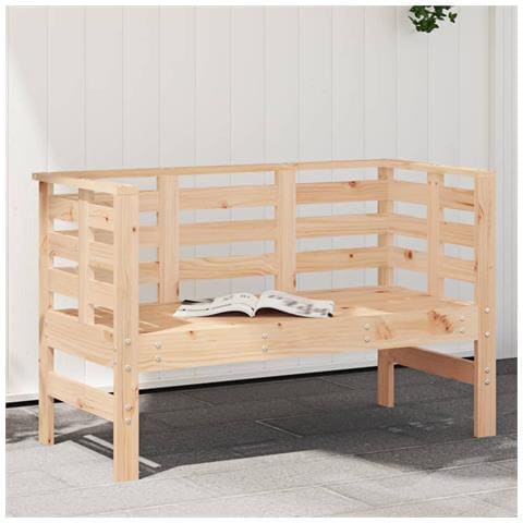 Panca da Giardino 111,5x53x71 cm in Legno Massello di Pino - Foto 1