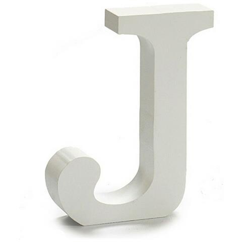 Lettera J Legno Bianco (2 X 16 X 14,5 Cm) (24 Unità) - Foto 2