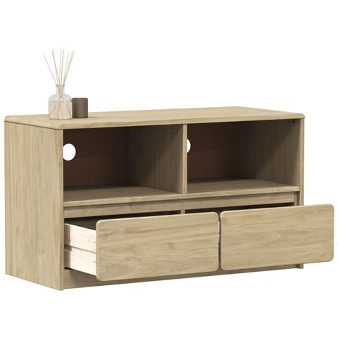 Mobile Tv Sauda Rovere 99x43x55 Cm In Legno Massello Di Pino - Foto 1