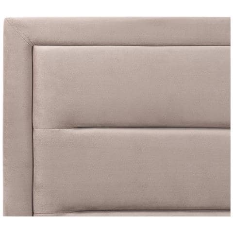 Letto Matrimoniale Con Contenitore Velluto Tortora 180 X 200 Cm Rouen - Foto 2