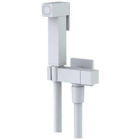 Idroscopino Wc Doccetta Ottone Portatile Shutoff Monogetto Con Leva Ogomondo Kit *** Finitura- : Bianco Opaco Quadro - Foto 1