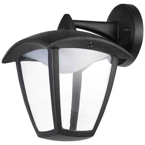 Lanterna Led Selene A Muro Per Esterno In Alluminio Pressofuso Nero 7w Con Braccio Superiore O Inferiore - Braccio Superiore - Foto 1