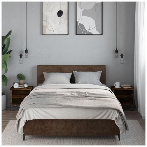 Comodino Rovere Fumo 2pz 40x30x40 Cm In Truciolato - Foto 3