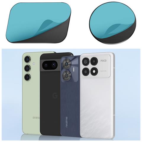 Supporto Auto Magnetico Telefono Rotazione 360° Base Adesiva Potente, Nero - Foto 2