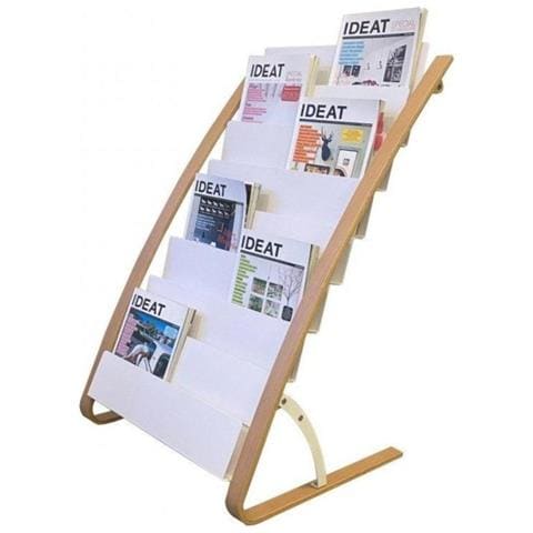 Espositore Da Terra 8 Scomparti Legno E Bianco - Foto 1