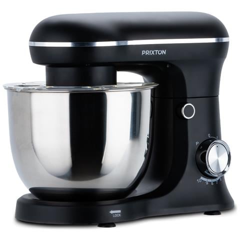 Planetaria Impastatrice Kr250 Per Pasticceria, Potenza 1500 W, 10 Velocità, Ciotola Acciaio Inox Da 5 Litri, 3 Accessori, Coperchio Trasparente, Colore Nero Opaco - Foto 2